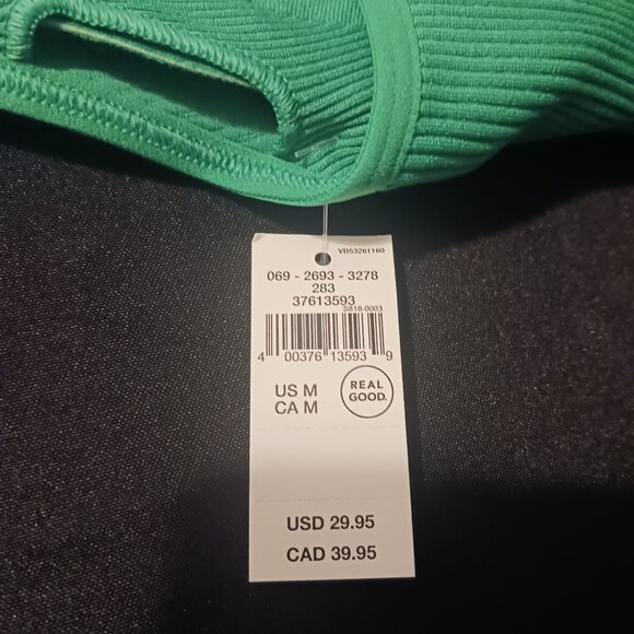 Aerie Seamless Strappy Padded Bralette in green, size medium, NWT - Picture 4 of 10